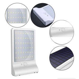 Mozgásérzékelős, napelemes, falra szerelhető LED panel 7 órás üzemidővel - 4W (BBL) - Image 1