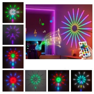 Tűzijáték RGB LED szalag távirányítóval és telefonos vezérléssel - tűzijáték mintában rögzíthető szalag, követi a zene ritmusát (BBV) - Image 1