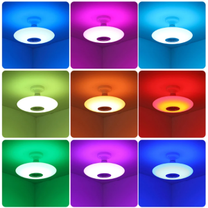 E27 RGB Bluetooth UFO lámpa hangszóróval + távirányítóval - 48W (BBJH) - Image 2