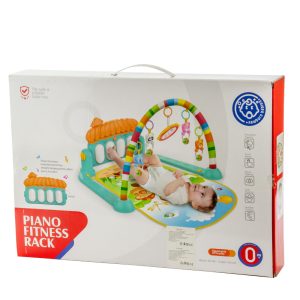 Piano Fitness baba játszószőnyeg - állatos csörgőkkel, hang-, és fényhatásokkal, altatózenével - kék  (BBJ) - Image 10