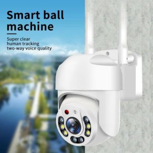 Telefonról vezérelhető PTZ01 WIFI-s biztonsági kamera - mozgásérzékelős, 360°-ban forgatható, időjárásálló - fehér (BBV) (BBD) - Image 3