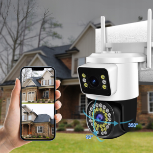 4K 8MP kültéri forgatható dupla WiFi IP kamera – mozgásérzékelővel és intelligens riasztási funkcióval A-2516A (BBD) - Image 4