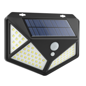 COB LED szolárlámpa mozgásérzékelővel és alkonykapcsolóval – 180 LED-es kültéri napelemes világítás HS-8010A (BBD) - Image 7