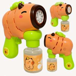 Capybara automata buborékfújó fegyver teknős hátizsákkal – folyadékkal vidám kültéri játék gyerekeknek (BBJ) - Image 1