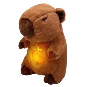 Capybara plüss alvótárs babáknak – lélegző funkcióval és környezeti fénnyel, és hanghatással 18 cm (BBJ) - Image 7