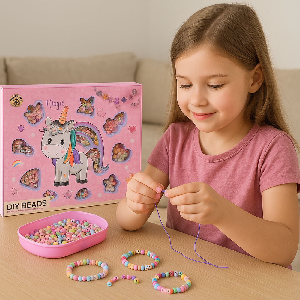 Unikornisos_gyöngyfűző_készlet_gyerekeknek_színes_DIY_ékszerkészítő_szett_3_éves_kortól