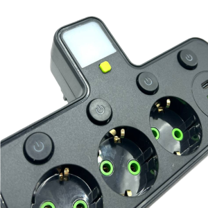 6 az 1-ben asztali töltőállomás – 4 konnektor, 2 USB + 1 USB-C porttal, kompakt elosztó otthonra és irodába HG-278 (BBJH) (BBD) (FX) - Image 2