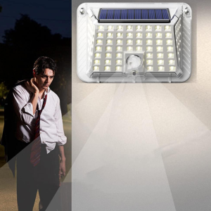 Jortan kültéri napelemes lámpa – 90 LED, mozgásérzékelő, átlátszó burával (THM) - Image 4