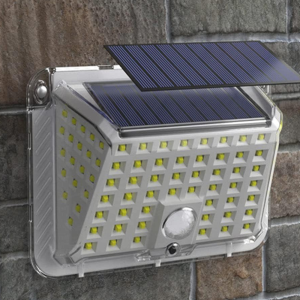 Jortan kültéri napelemes lámpa – 90 LED, mozgásérzékelő, átlátszó burával (THM) - Image 3