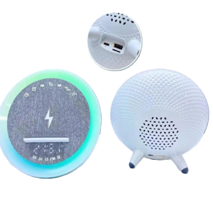 OKOP multifunkciós ébresztőóra bluetooth hangszóróval – RGB LED fény, és vezeték nélküli töltés 10W KP-575 (BBJH) - Image 5