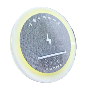 OKOP multifunkciós ébresztőóra bluetooth hangszóróval – RGB LED fény, és vezeték nélküli töltés 10W KP-575 (BBJH) - Image 7