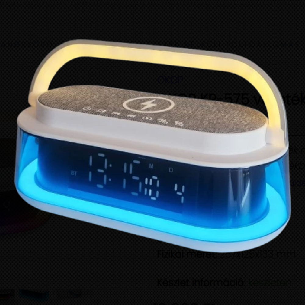 OKOP_intelligens_töltőállomás_bluetooth_hangszóróval,_Qi_kompatibilis,_FM_rádió,_SD_lejátszó_és_RGB_LED_kijelző1
