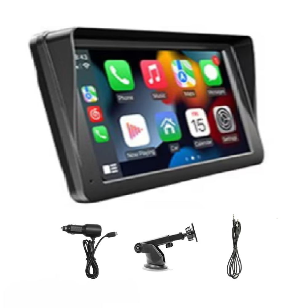 Autós multimédiás navigációs rendszer – 7-os HD érintőképernyő, CarPlay & Android Auto, Bluetooth 5.4, FMAUX, TF kártyahely SD7299 (THM)2