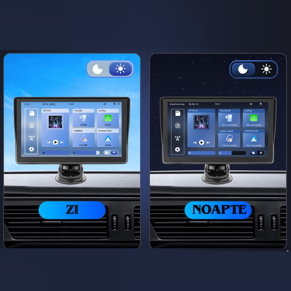 Autós multimédiás navigációs rendszer – 7-os HD érintőképernyő, CarPlay & Android Auto, Bluetooth 5.4, FMAUX, TF kártyahely SD7299 (THM)5