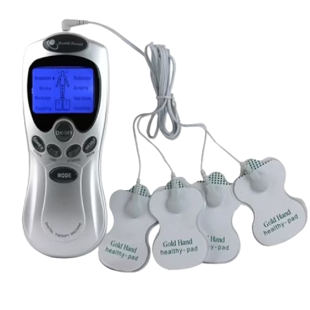 Elektromos_izomstimuláló_masszírozó_4_ragasztópárnás_EMS_kezelő_elektródákkal