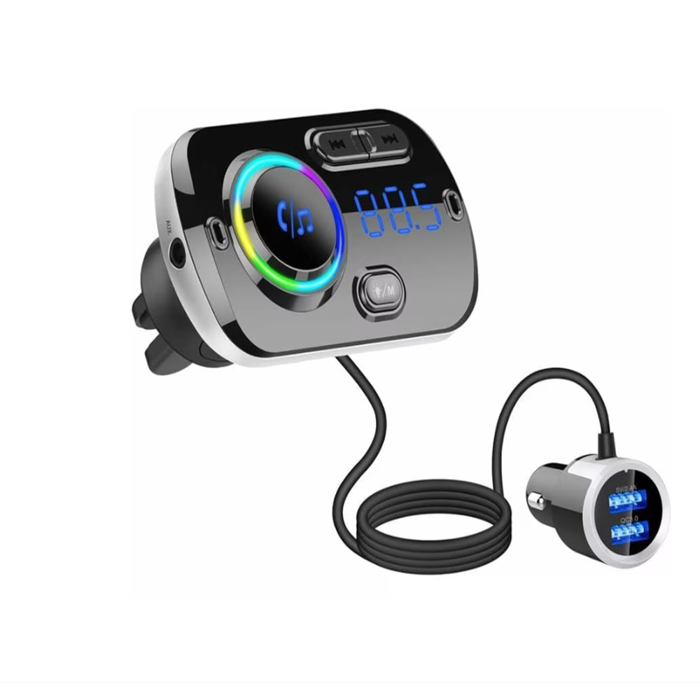 Bluetooth_autós_FM_transzmitter_és_gyorstöltő_kihangosítóval_LED_kijelzővel_dupla_USB_porttal_BC49BQ_THM3