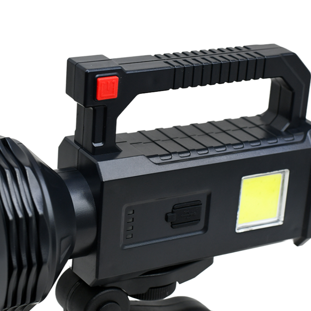 Hordozható_fekete_zseblámpa_USB_töltéssel_energiatakarékos_LED_fényforrás_töltöttségjelzővel_TY-839_BBJH