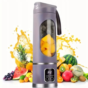 Hordozható smoothie mixer és gyümölcscentrifuga – mini turmixgép palackkal, friss gyümölcslevekhez és turmixokhoz HS860 (BBM) - Image 1