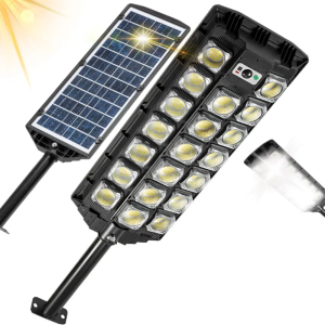 Weber napelemes 3500W utcai lámpa – erős fényű, szürkületi és mozgásérzékelős kültéri LED világítás (THM) - Image 1