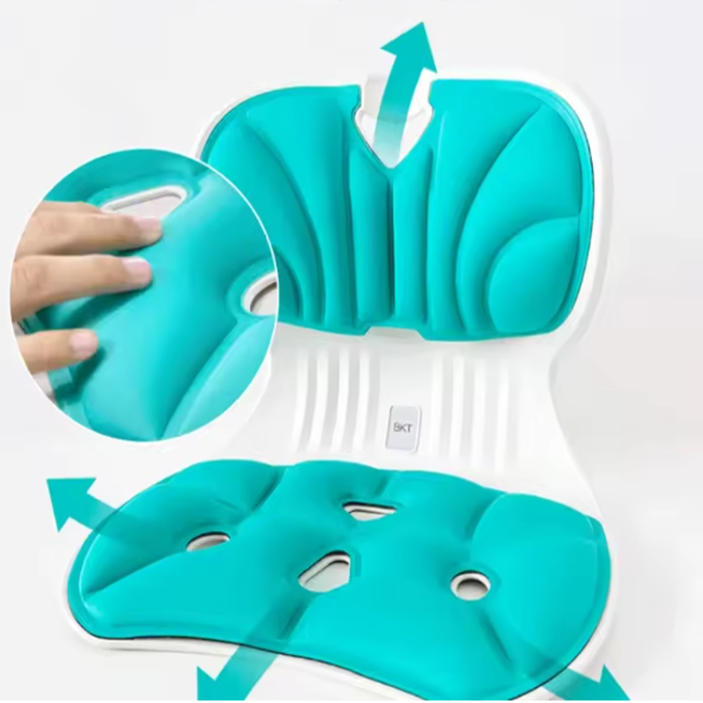 Ergonomikus tartásjavító deréktámasz – székre helyezhető háttámla hátfájás enyhítésére és testtartás javítására, irodába és autóba (BBM)8