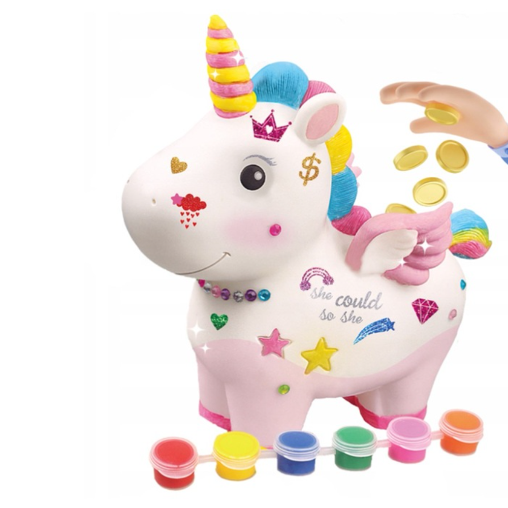 Kreatív unikornis persely festő szett – díszítsd és fesd meg saját varázslatos egyszarvúd! 22cm (BBJ)8