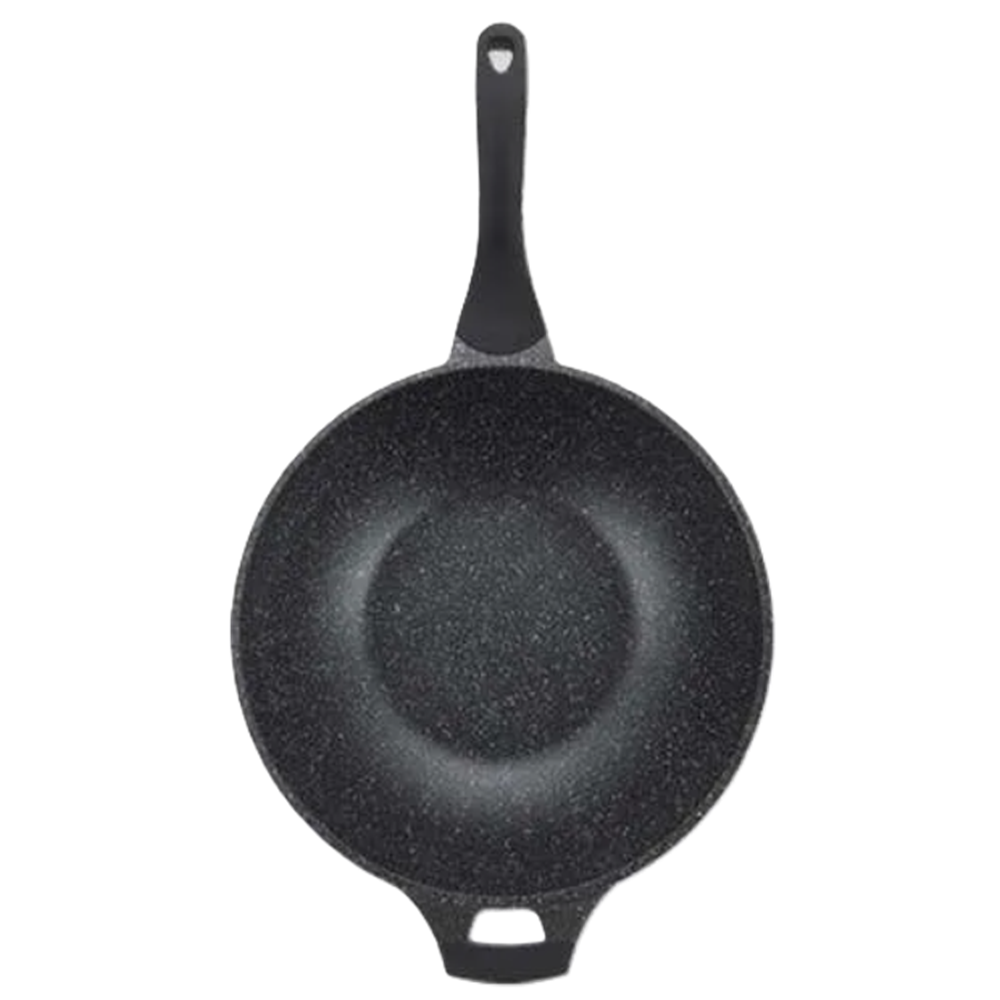 Royalty Line indukciós wok – 32 cm átmérő, 5,9L kapacitás, üvegfedővel és tapadásmentes felülettel (BBA)1