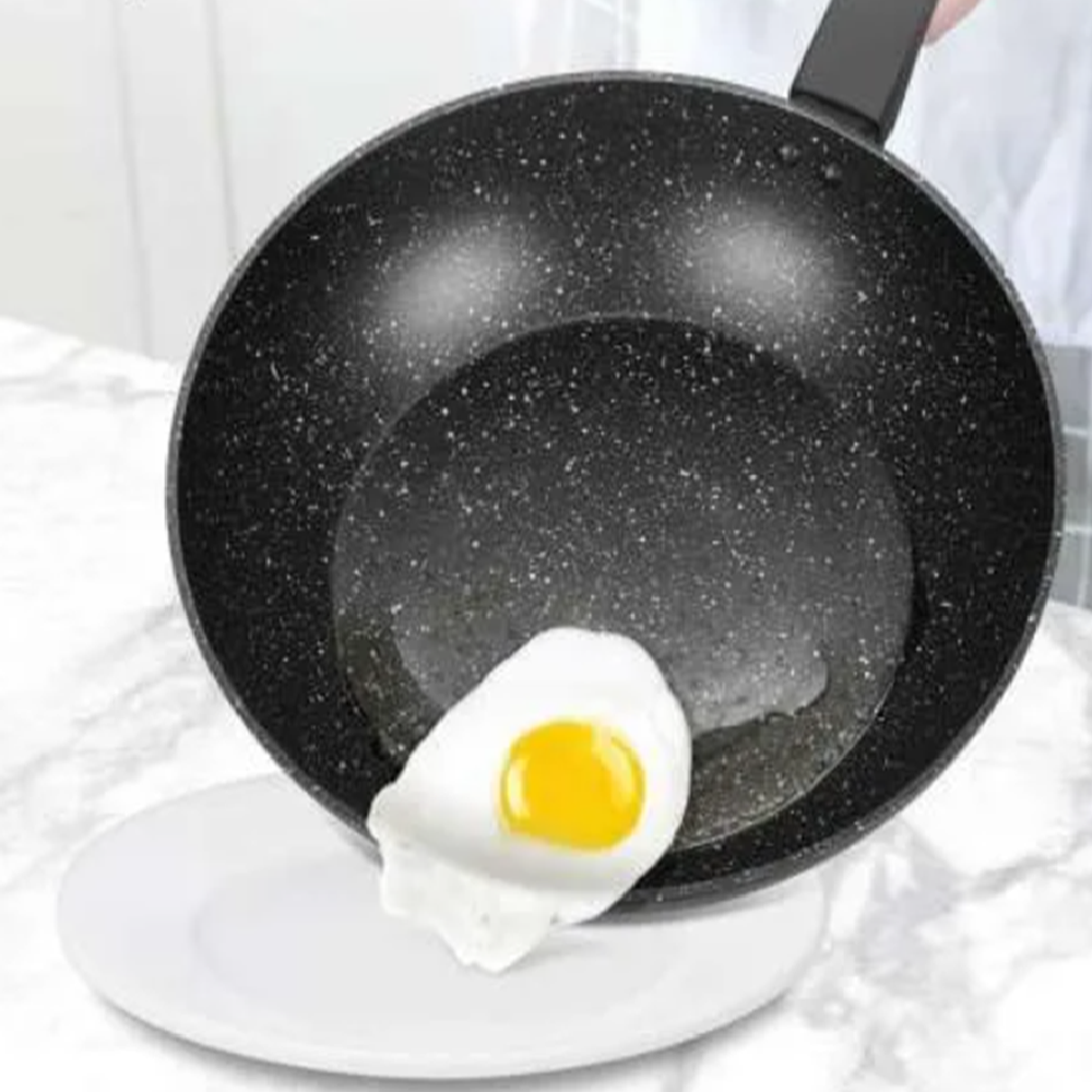 Royalty Line indukciós wok – 32 cm átmérő, 5,9L kapacitás, üvegfedővel és tapadásmentes felülettel (BBA)3