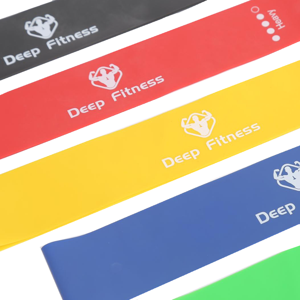 5 darabos elasztikus edzőszalag készlet – különböző erősségű gumis fitnesz szalagok otthoni edzéshez, nyújtáshoz és rehabilitációhoz (BLLV)5