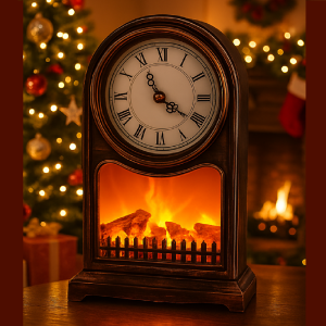 Dekoratív kandallóóra római számlappal – elegáns vintage stílusú díszóra 25×14×40 cm SP-22 (BBD) - Image 1