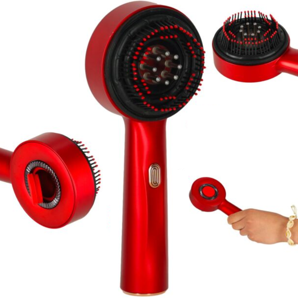 Elektromos fejbőr masszázskefe infravörös fénnyel és beépített olajadagolóval – USB-s hajápoló masszírozó (BBM)1