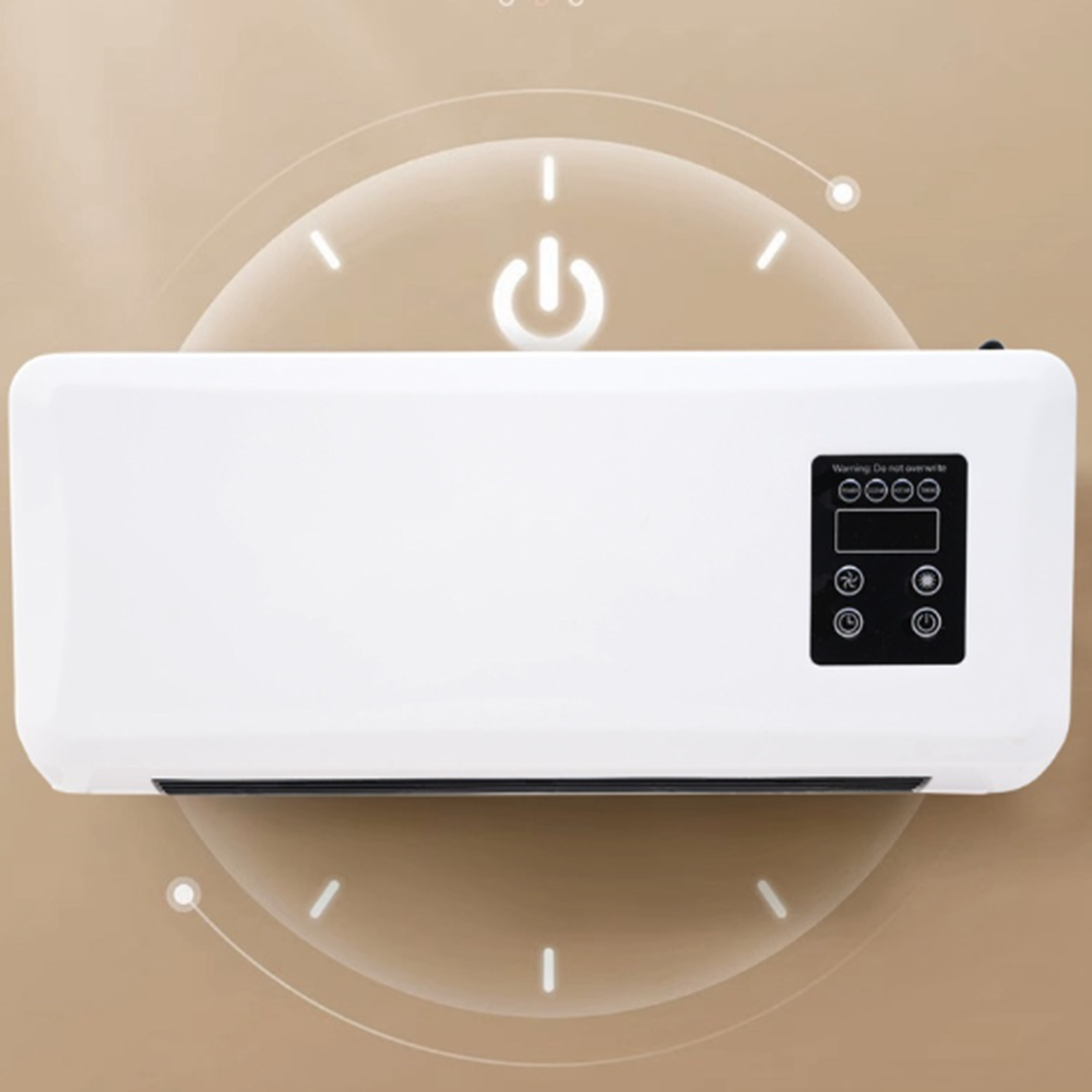 Fali elektromos fűtő- és hűtőtest – 1500 W teljesítményű, 2 fokozatú, időzítővel és távirányítóval, 20 m²-es helyiségig (BBM)11