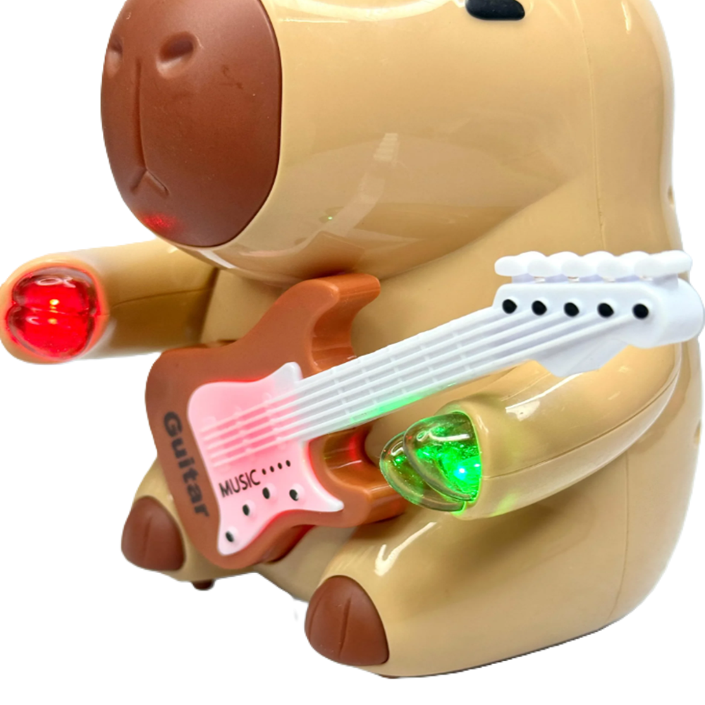 Gitározó capybara figura – zenélő és világító interaktív játék gyerekeknek 332A (BBJ)6