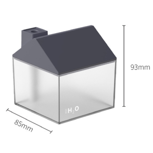 Házikó alakú ultrahangos párologtató diffúzor – LED világítással, halk működésű párásító otthonra és irodába 250 ml - fekete (FX) (BLLV) - Image 6