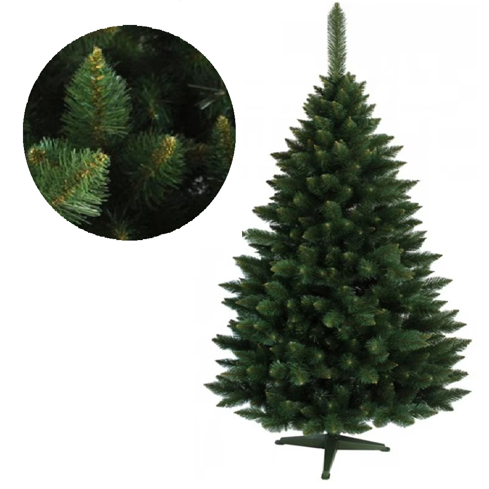Himalája műfenyő – élethű, valódi tűlevelű hatású karácsonyfa tartóval, több méretben (BBD)1