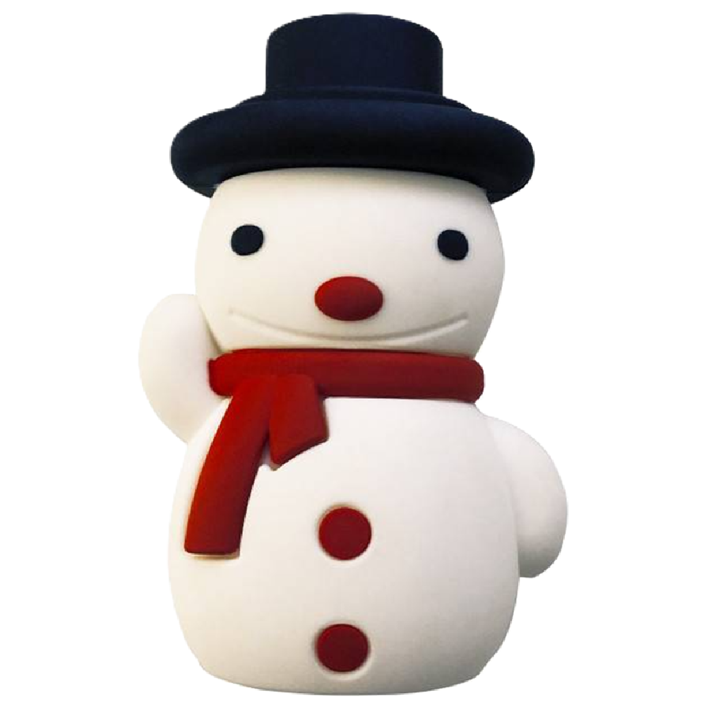 Kalapos hóember power bank – 2600 mAh mini külső akkumulátor, hordozható telefontöltő karácsonyi designnal (BLLV)