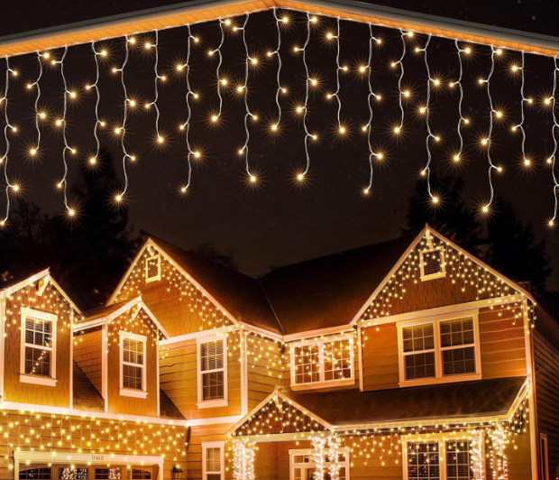 Karácsonyi 240 LED ablak- és beltéri dekoráció, energiatakarékos ünnepi fényfüzér – választható színben (SB)1