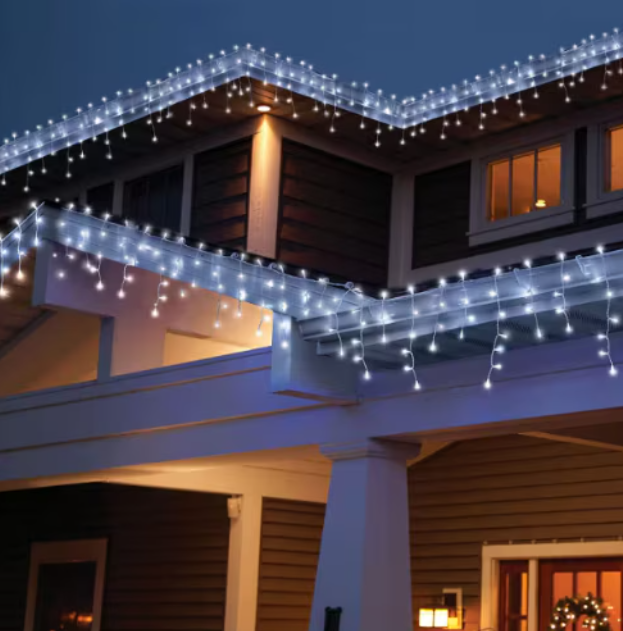 Karácsonyi LED fényfüggöny – 205×155 cm ablak- és beltéri dekoráció, energiatakarékos ünnepi fényfüzér – választható színben (SB)7