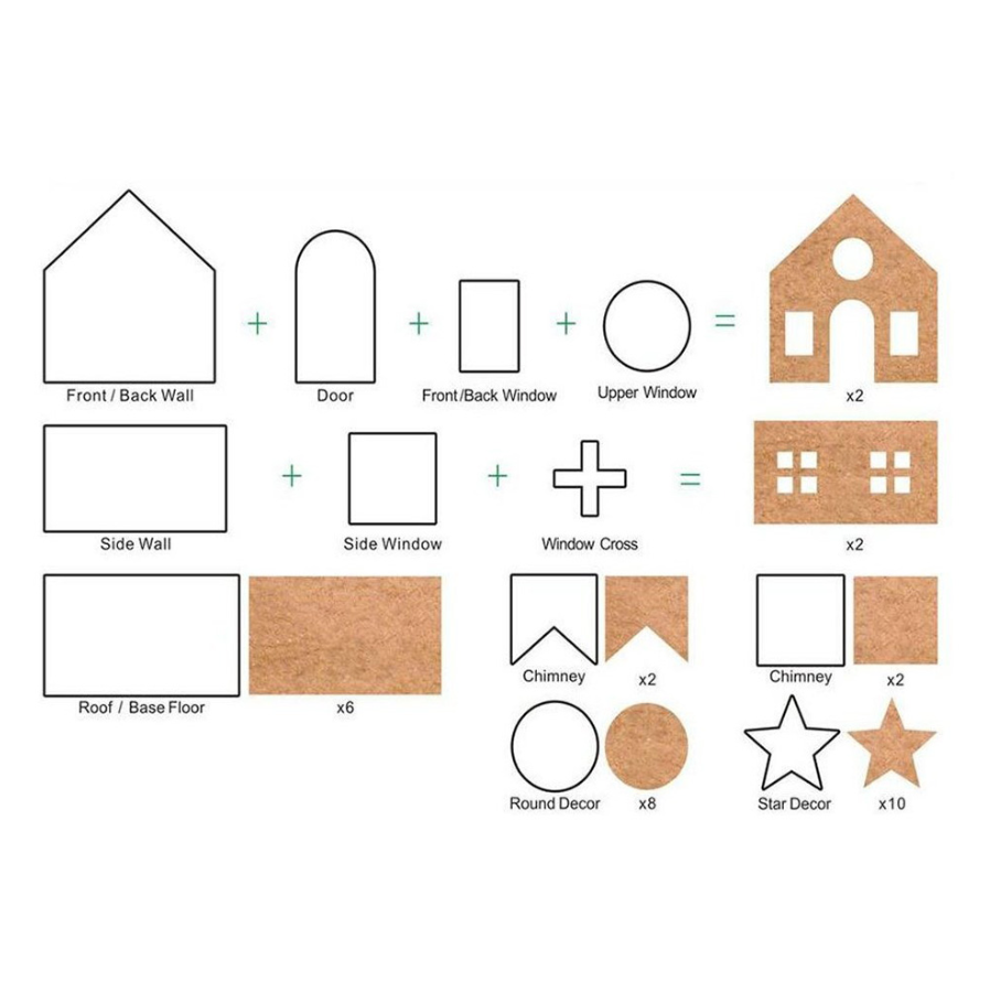 Karácsonyi mézeskalács ház készítő szett – komplett sütőforma és dekorációs készlet édes alkotáshoz (BLLV)3