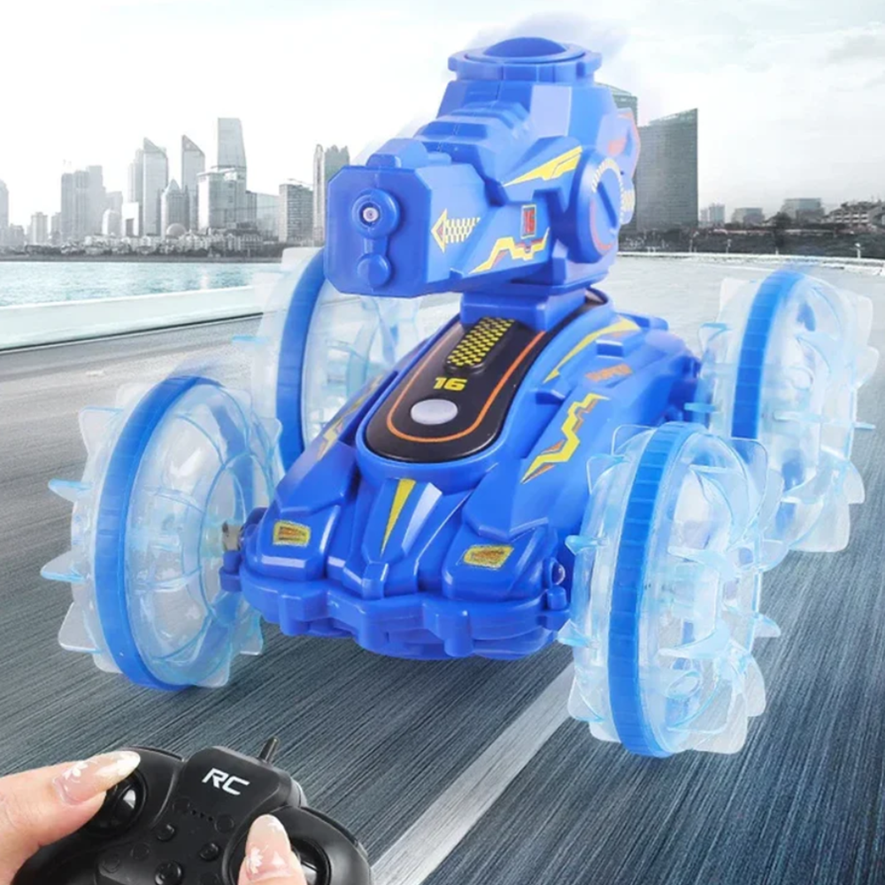 Kétéltű 4WD távirányítós kaszkadőr autó – 2,4 GHz-es, 360°-ban forgatható vízi és szárazföldi RC autó gyerekeknek, tökéletes ajándék SL-062 (BBJ)7