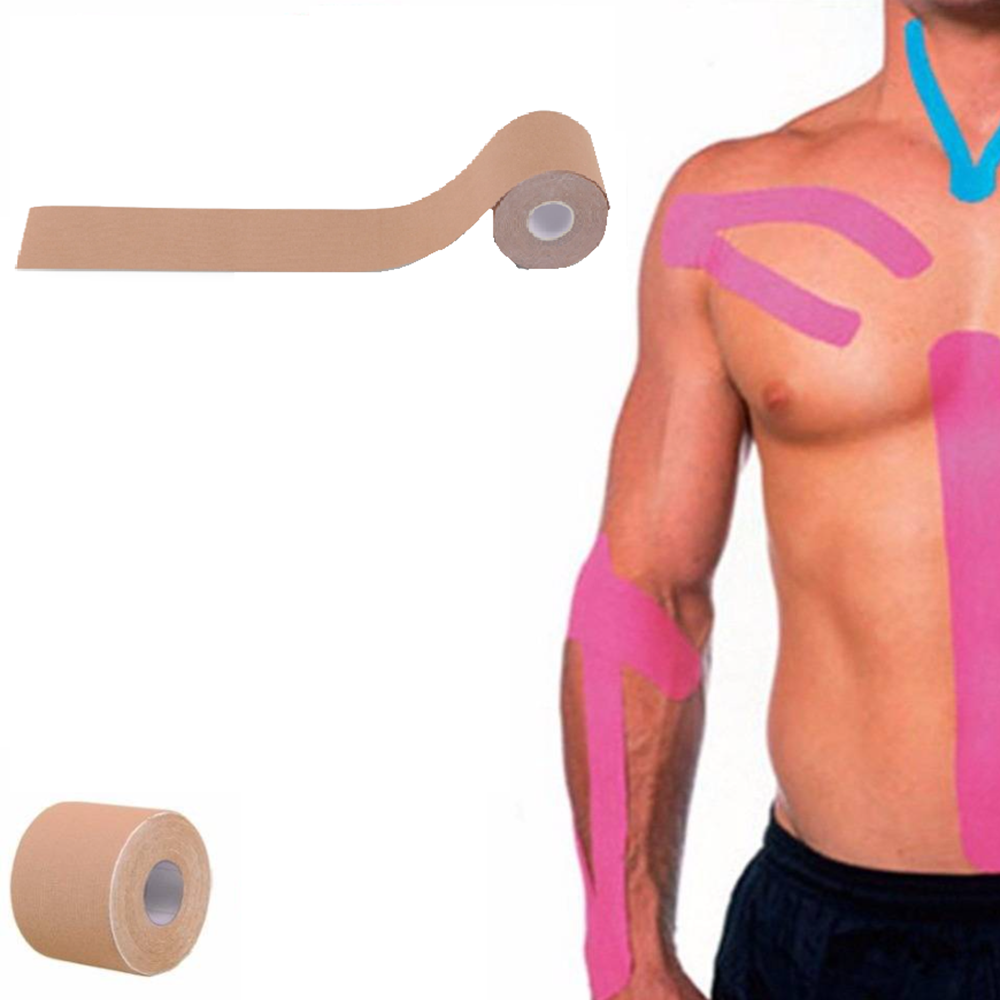 Kineziológiai tapasz – 5 cm × 5 m bőrszínű izom- és ízülettámasztó sport szalag fájdalomcsillapításhoz és regenerációhoz (BLLV)