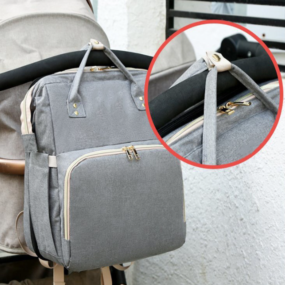 Prémium pelenkázó táska – vízálló, többrekeszes baba-mama táska minőségi szövetből, utazáshoz és mindennapi használatra (BLLV)7