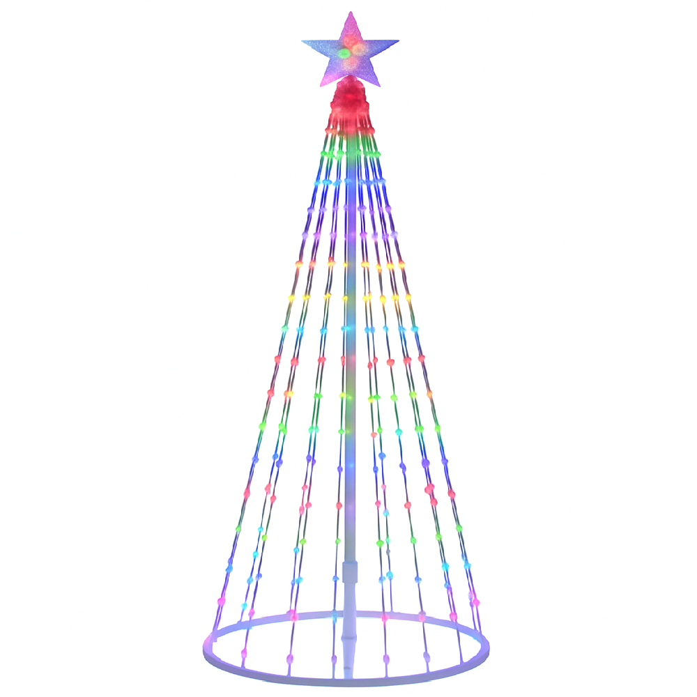 RGB LED-es dekorfa – 1,65 méteres, 204 ledes okos fényfa mobilapplikációval vezérelhető, hangulatvilágítás otthonra (BBD)