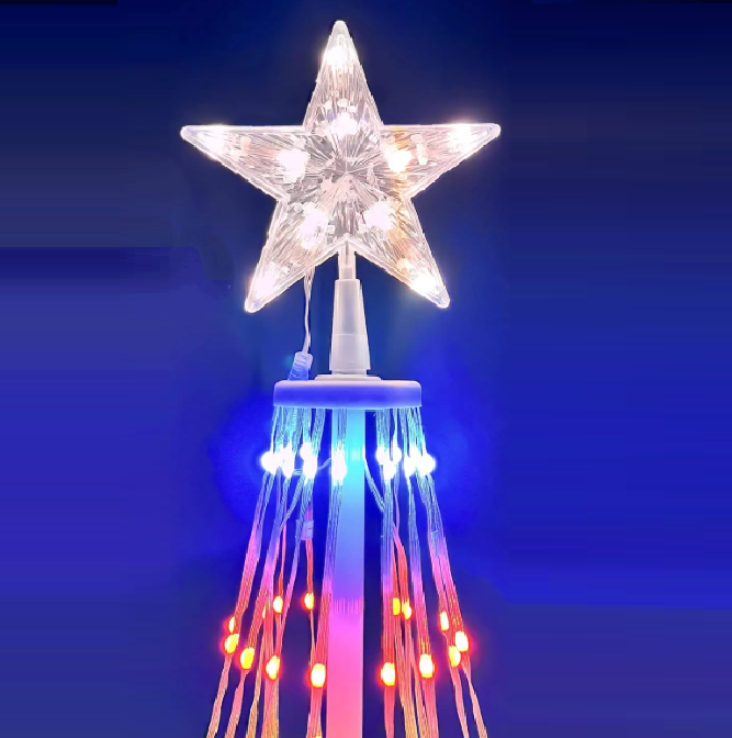 RGB LED-es dekorfa – 1,65 méteres, 204 ledes okos fényfa mobilapplikációval vezérelhető, hangulatvilágítás otthonra (BBD)2