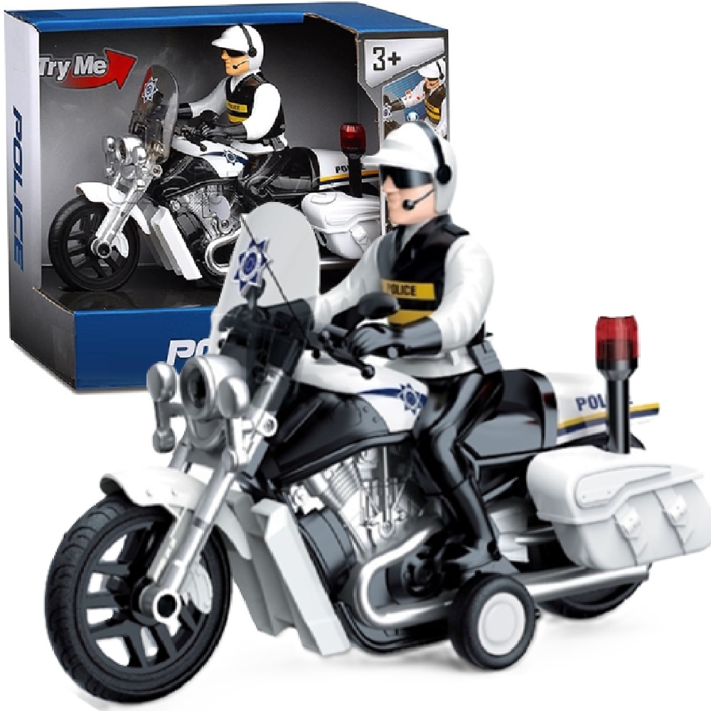 Rendőrségi játék motorkerékpár – 23 cm-es motor fény- és hangeffektekkel, realisztikus rendőr jármű gyerekeknek WY430A (BBJ)