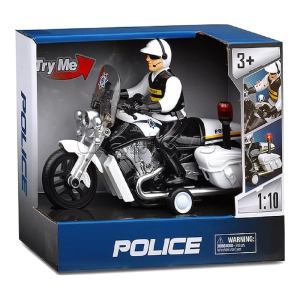 Rendőrségi játék motorkerékpár – 23 cm-es motor fény- és hangeffektekkel, realisztikus rendőr jármű gyerekeknek WY430A (BBJ) - Image 4