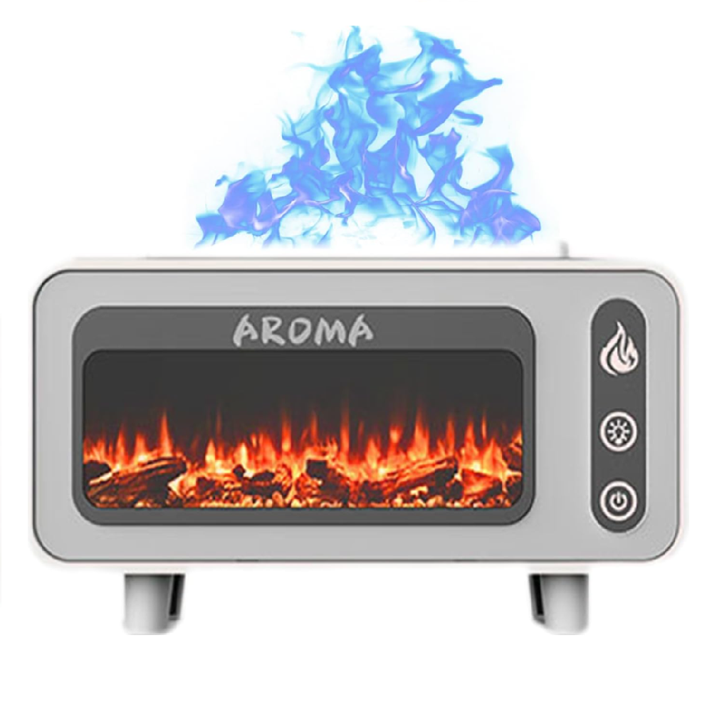 Vintage lánghatású ultrahangos illóolaj-diffúzor és párásító – aromaterápiás levegőfrissítő LED fényekkel KE24-426 (BBD)2