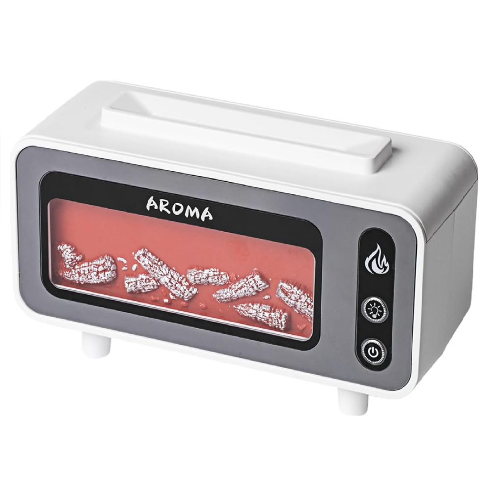 Vintage lánghatású ultrahangos illóolaj-diffúzor és párásító – aromaterápiás levegőfrissítő LED fényekkel KE24-426 (BBD)4