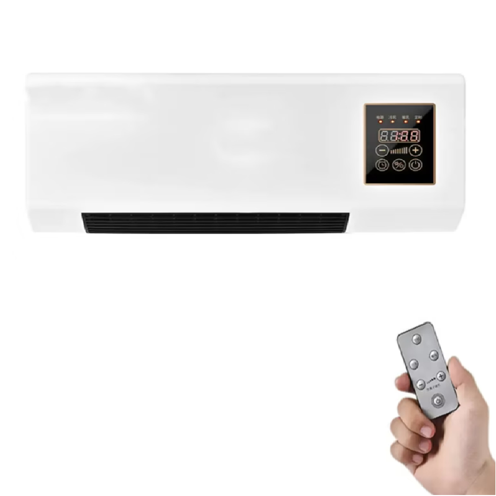 2 az 1-ben mini hűtő és hősugárzó – 54 cm-es ventilátor hűtésre és fűtésre, 16–40°C hőfokszabályzással, 16503300 W teljesítménnyel, távirányítóval – fehér (BBV)1