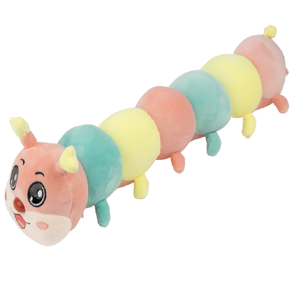 Óriási 3 az 1-ben szivárványos plüss hernyó – 12 lábú puha alvóka, ölelő párna és játék gyerekeknek 65 cm (BBLPJ)3