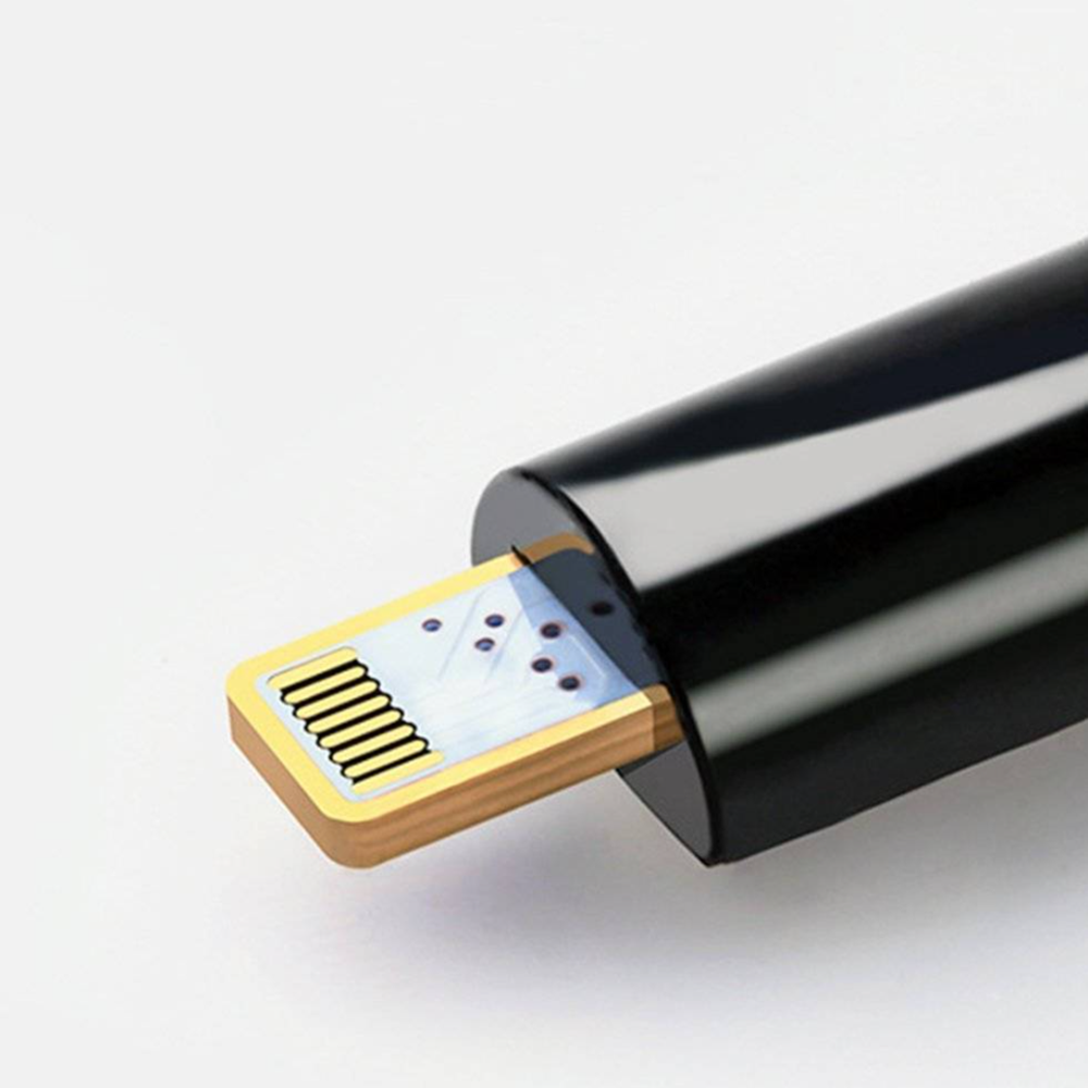 Fekete színű USB töltőkábel karkötő iPhone-hoz – lightning csatlakozó (BLLV)3